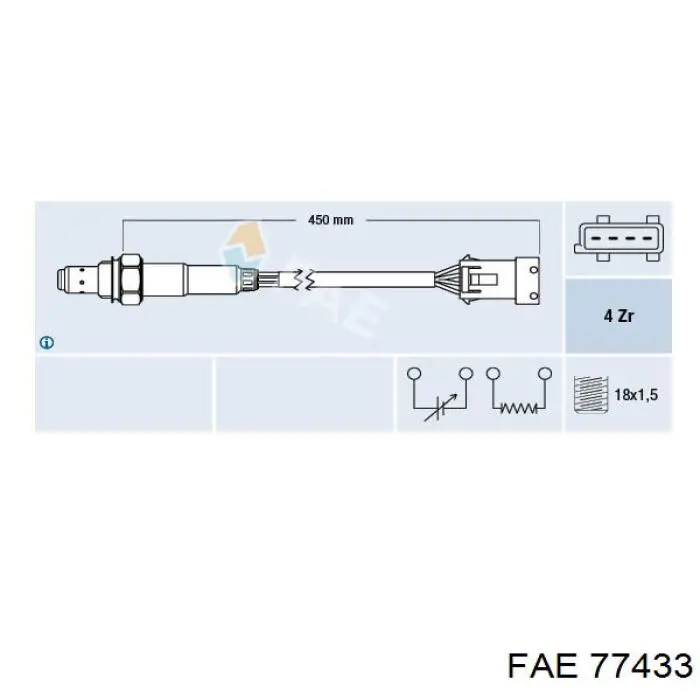 Comprar 77433 FAE Sonda lambda de oxígeno posterior al catalizador