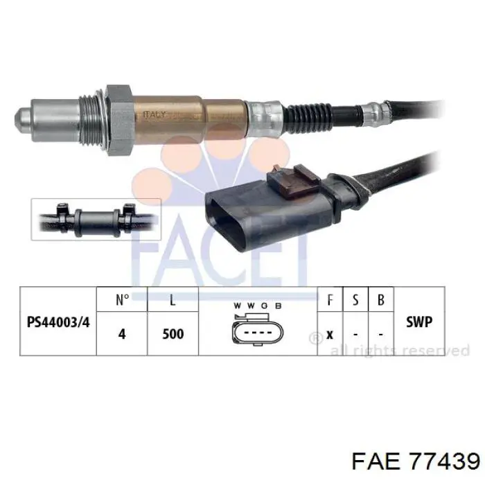 Comprar 77439 FAE Sensor de oxígeno previo al catalizador