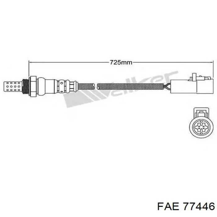 77446 FAE sonda lambda sensor de oxigeno post catalizador