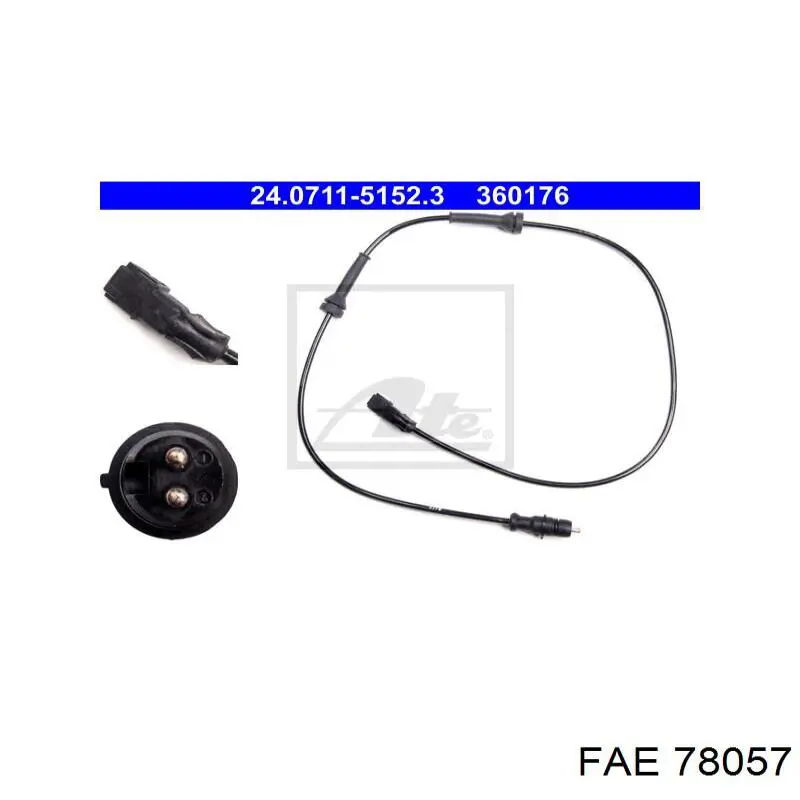 Sensor ABS delantero FAE 78057