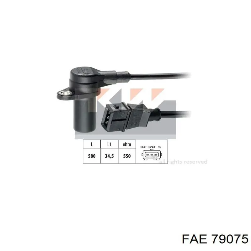 Sensor de cigüeñal 79075 FAE