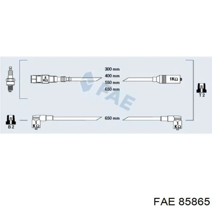 Juego de cables de bujias FAE 85865 precio, desde 48,00 EUR