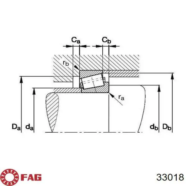 33018 FAG cojinete de rueda trasero interior