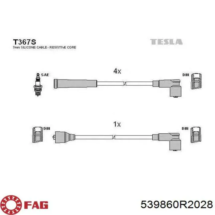 Soporte de rodamiento intermedio del semieje delantero FAG 539860R2028 precio, desde 15,06 EUR
