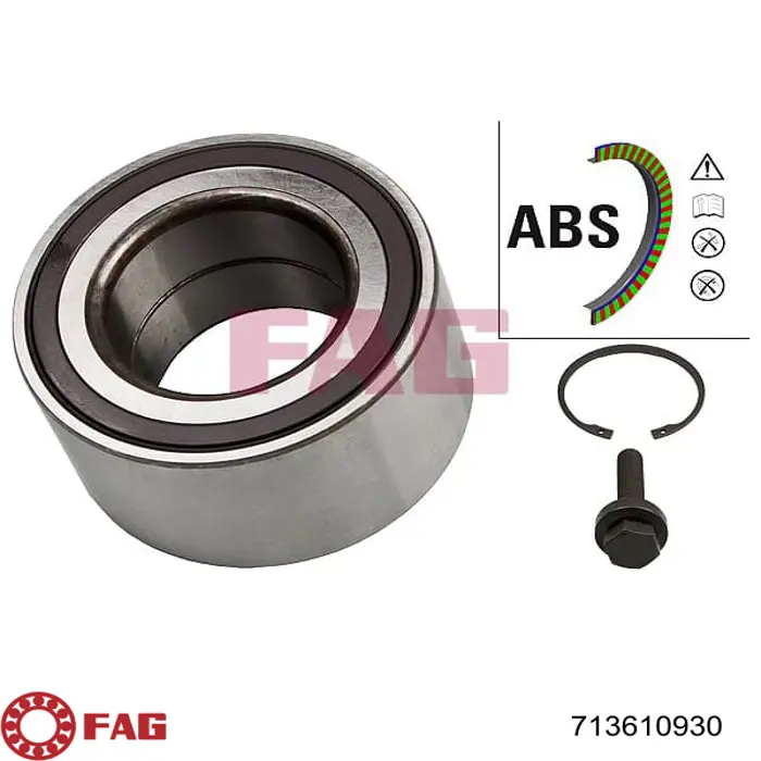 Cojinete de rueda delantero 713610930 FAG