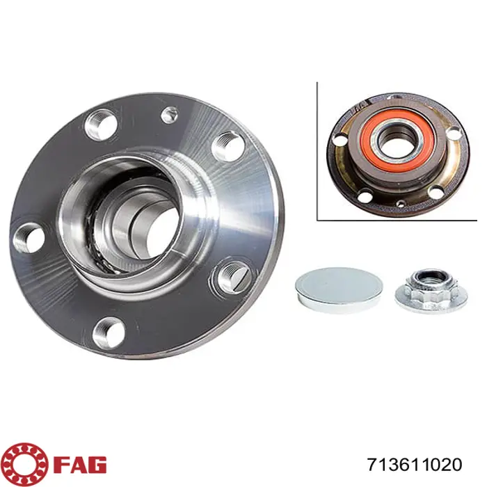 Cubo de rueda trasero 713611020 FAG