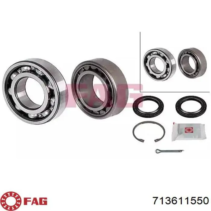 Cojinete de cubo delantero FAG 713611550 precio, desde 35,50 EUR