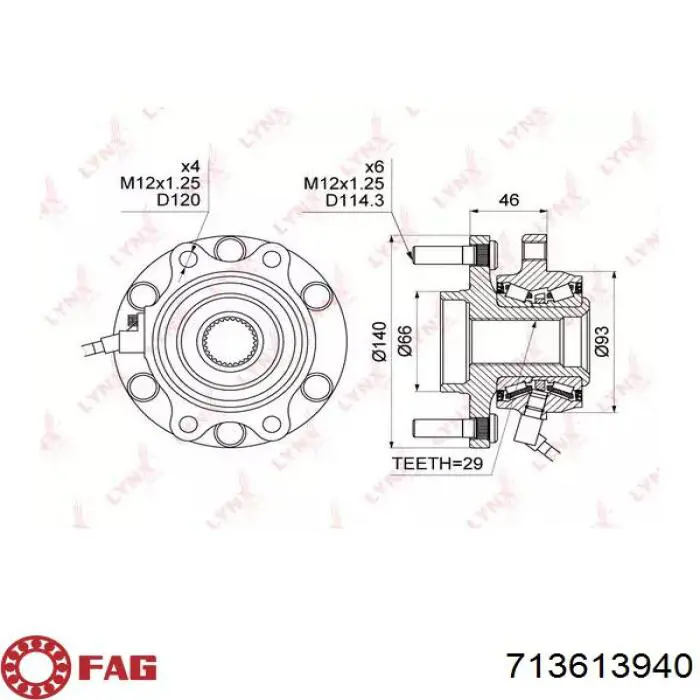 Cubo de rueda delantero Nissan Navara D40