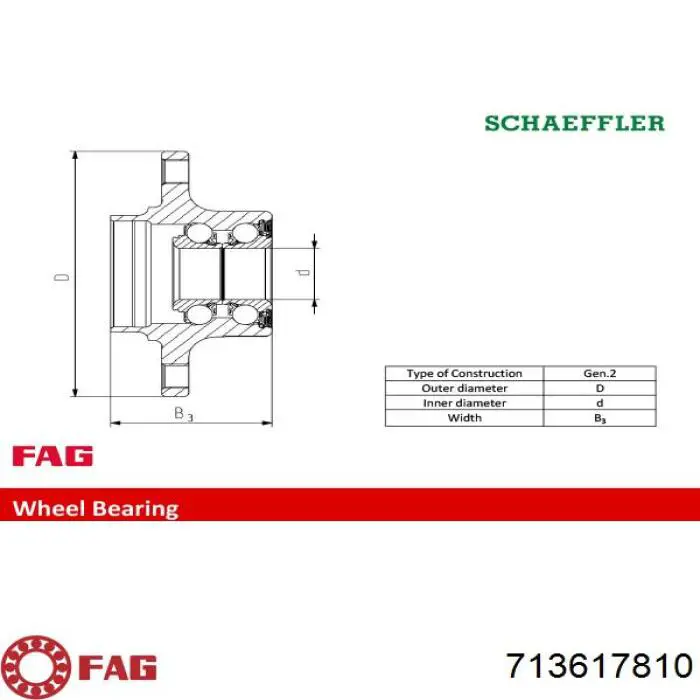 713617810 FAG cubo de rueda trasero