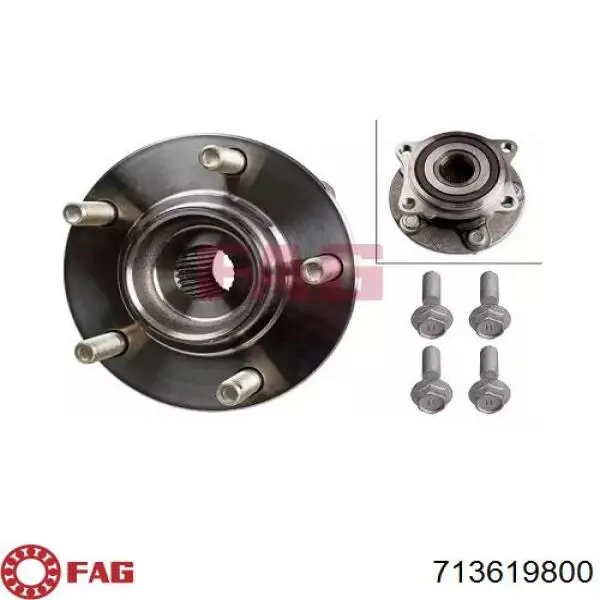 Cubo de rueda trasero 713619800 FAG