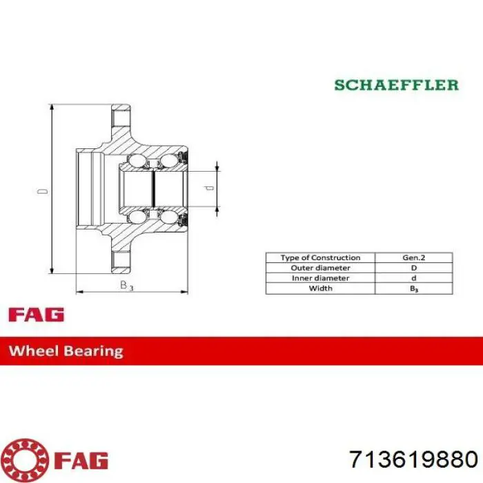 713619880 FAG cubo de rueda trasero