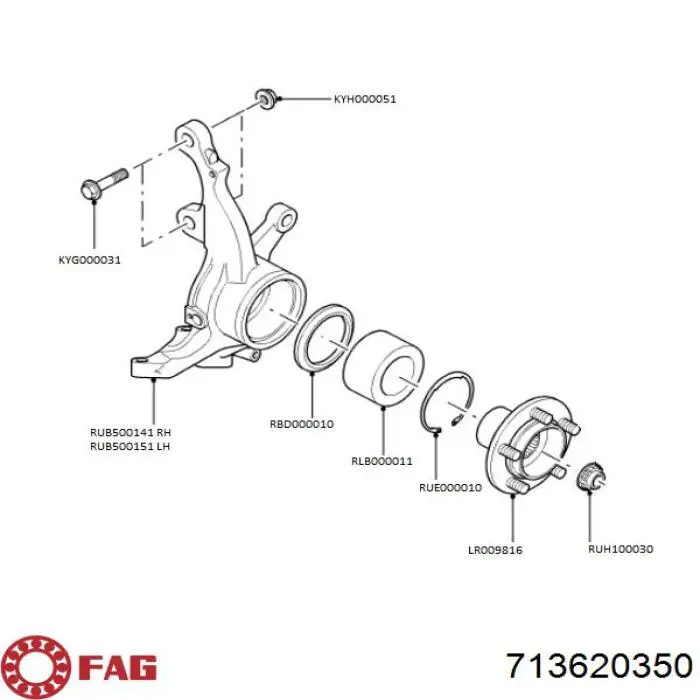 Comprar 713620350 FAG Cojinete de cubo delantero/trasero