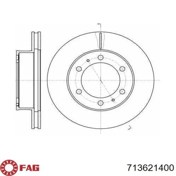 Comprar 713621400 FAG Cojinete de rueda delantero