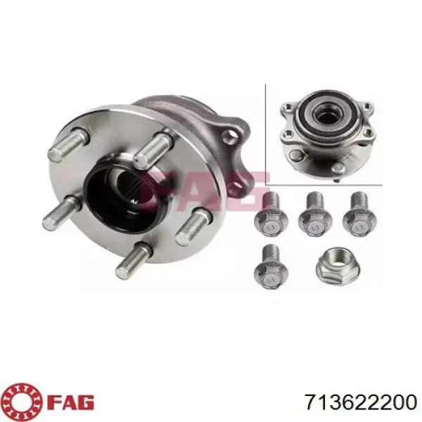 Cubo de rueda trasero 713622200 FAG