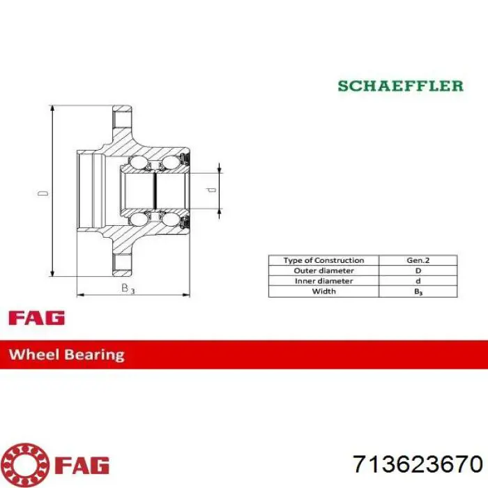 713 6236 70 FAG cubo de rueda delantero