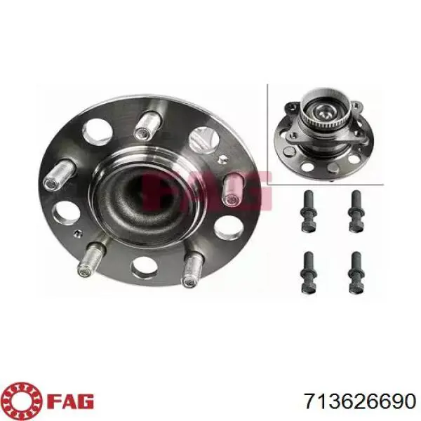 Cubo de rueda trasero 713626690 FAG