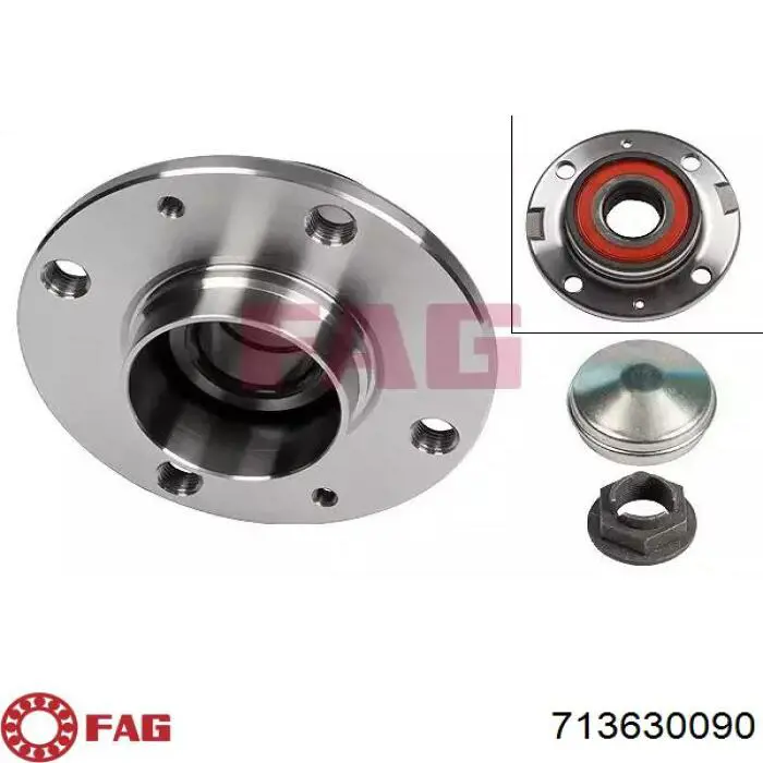 Cubo de rueda trasero 713630090 FAG