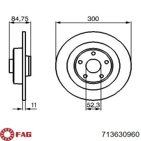 Disco de freno trasero Renault Espace 4 JK0