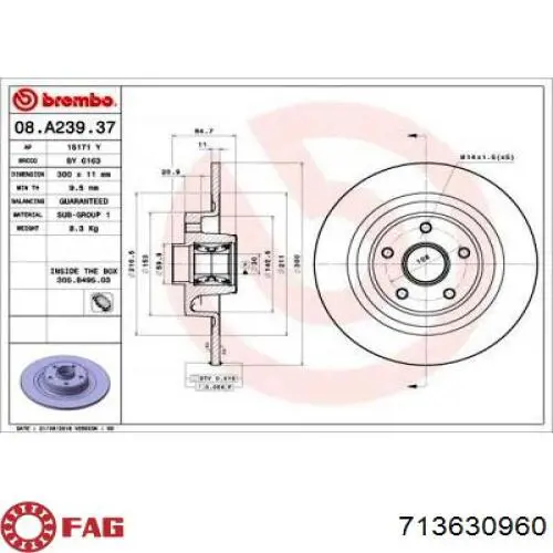 Disco de freno trasero Renault Espace 4 JK0
