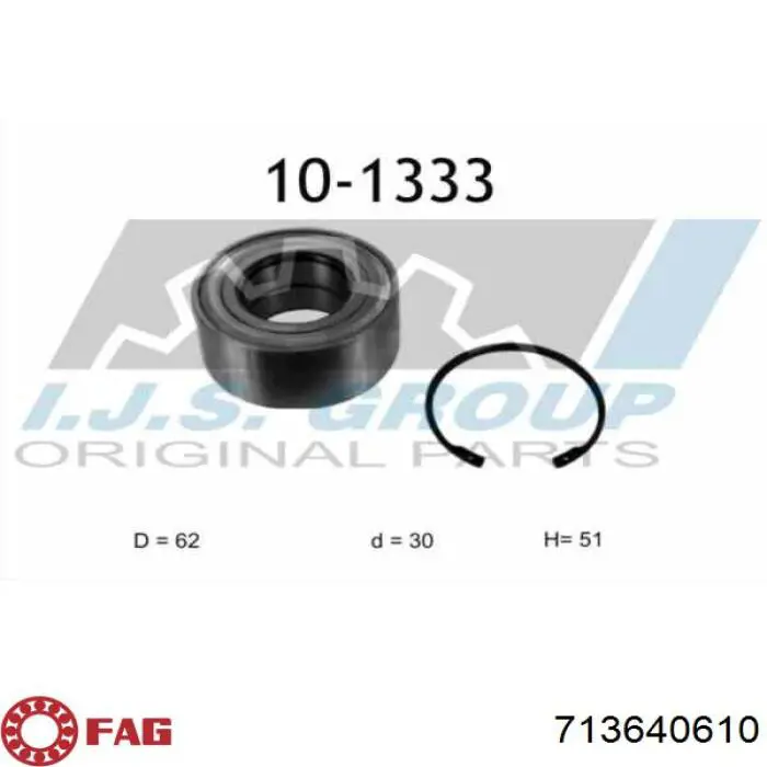 Cojinete de cubo FAG 713640610