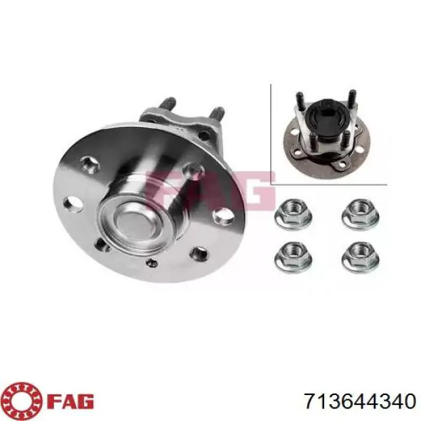 90558 Metalcaucho Buje de rueda trasero