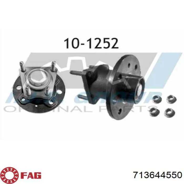 Cubo de rueda trasero 713644550 FAG