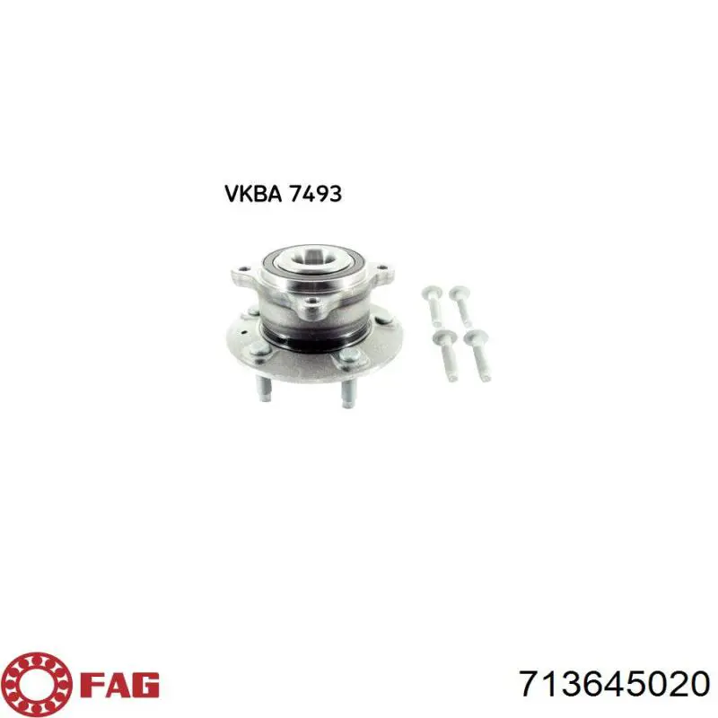 Cubo de rueda trasero 713645020 FAG