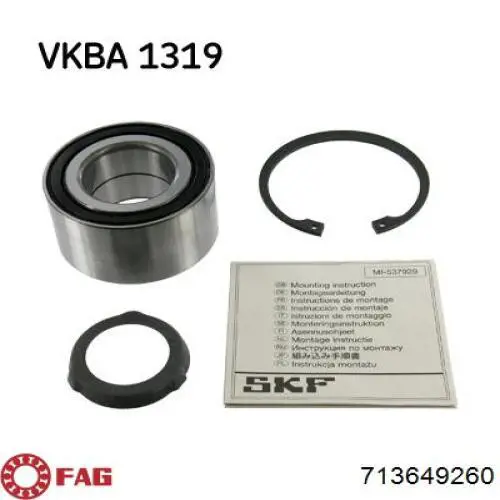 Comprar 713649260 FAG Cojinete de rueda trasero