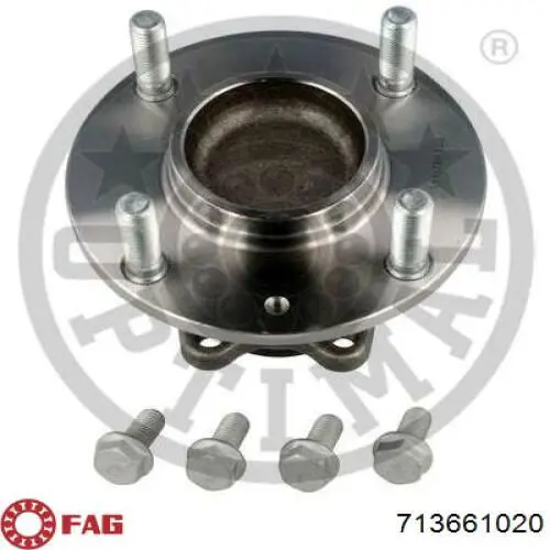 Cubo de rueda trasero 713661020 FAG