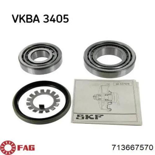Cojinete de cubo delantero FAG 713667570 precio, desde 48,02 EUR