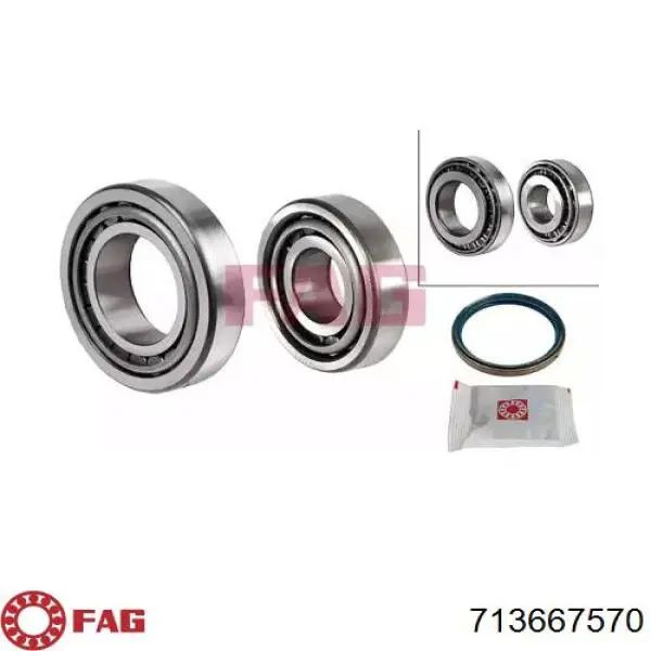 Comprar 713667570 FAG Cojinete de rueda trasero