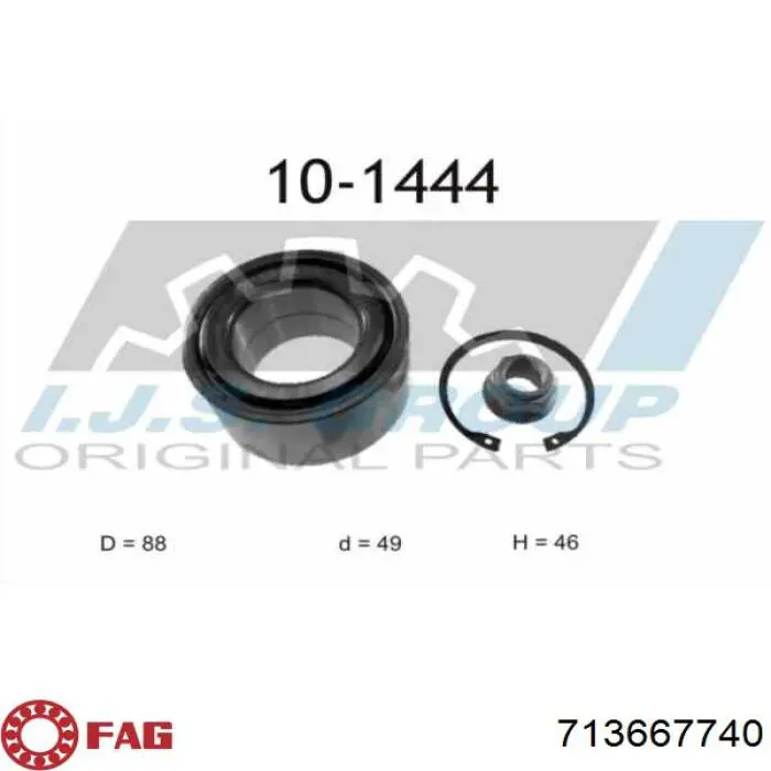 Comprar 713667740 FAG Cojinete de cubo delantero/trasero