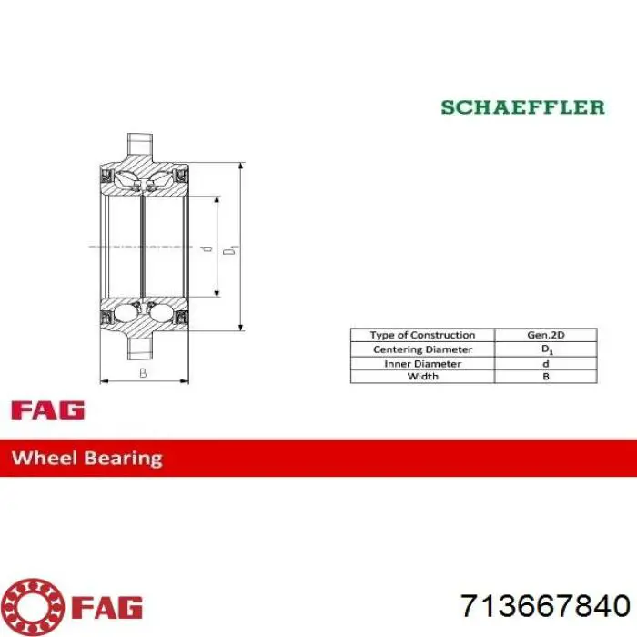 713667840 FAG cojinete de rueda trasero