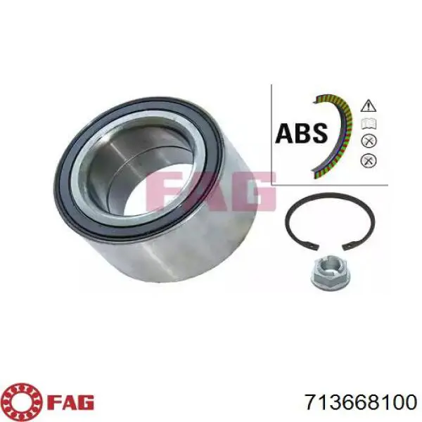 Cojinete de cubo delantero/trasero 713668100 FAG