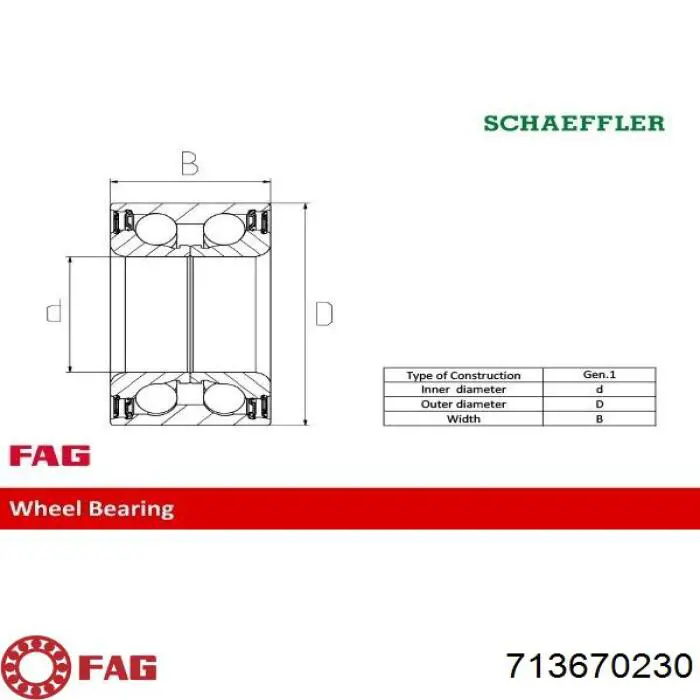713 6702 30 FAG cojinete de rueda delantero