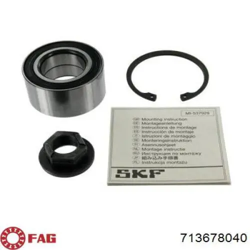 Cojinete de rueda delantero 713678040 FAG