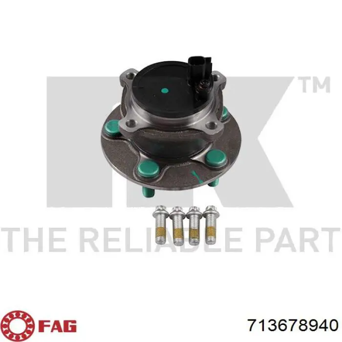 Cubo de rueda trasero 713678940 FAG