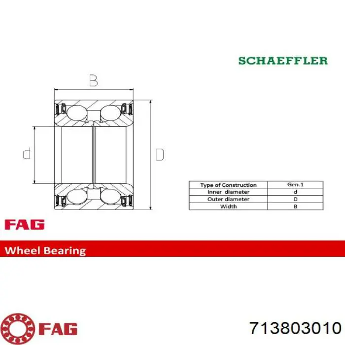 Cojinete de rueda delantero Renault Laguna 1 B56, 556