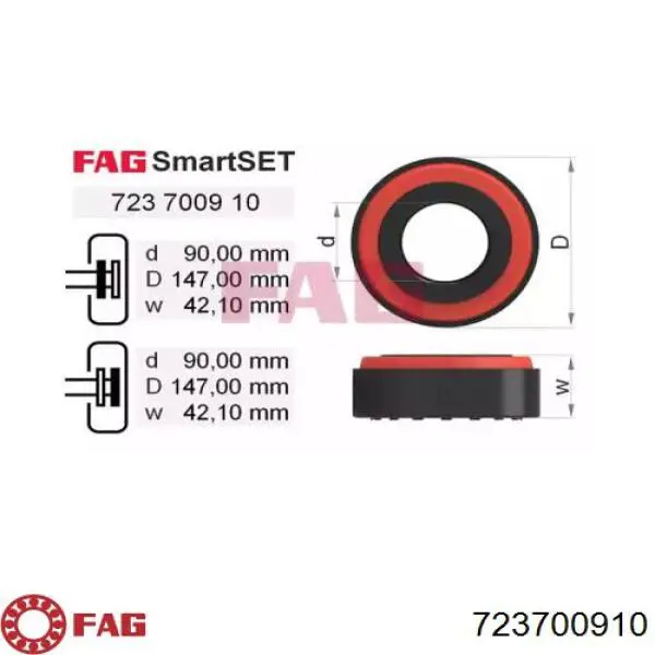 723700910 FAG cojinete de rueda trasero