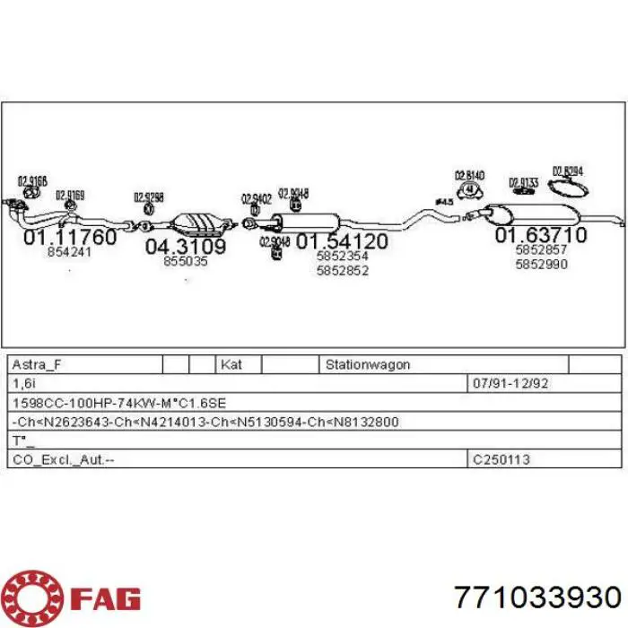 Comprar 771033930 FAG Junta homocinetica