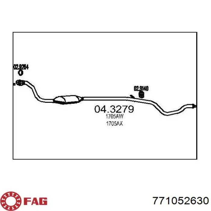 771052630 FAG Junta homocinética exterior delantera izquierda