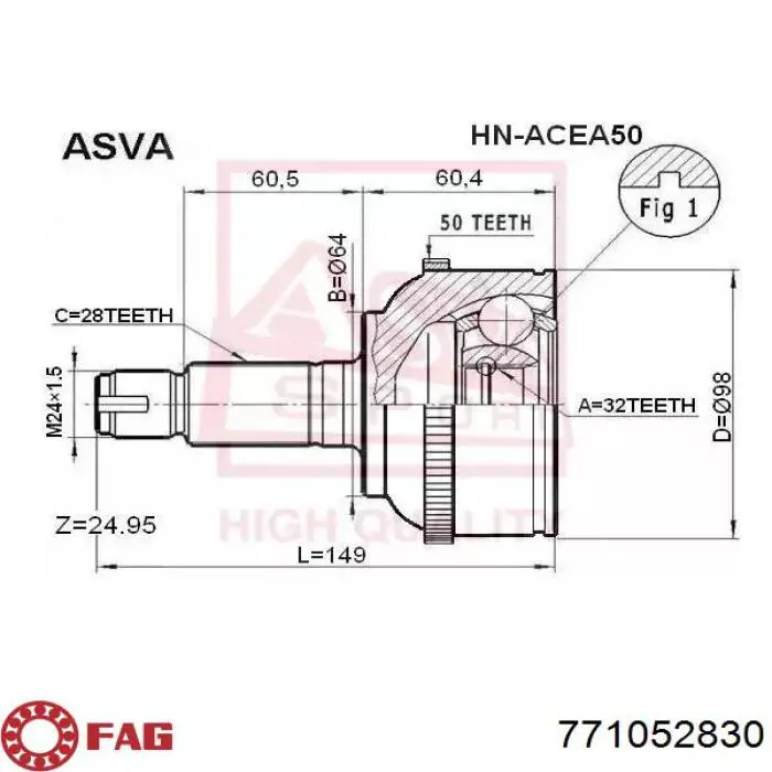 Comprar 771052830 FAG Junta homocinetica