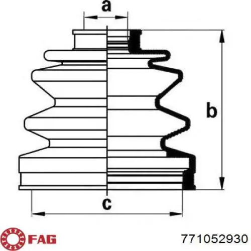 Junta homocinética exterior delantera FAG 771052930 precio, desde 39,25 EUR
