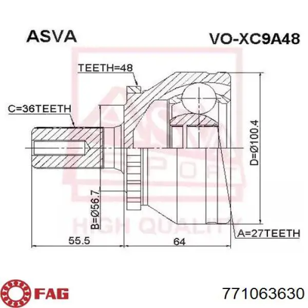 Comprar 771063630 FAG Junta homocinetica