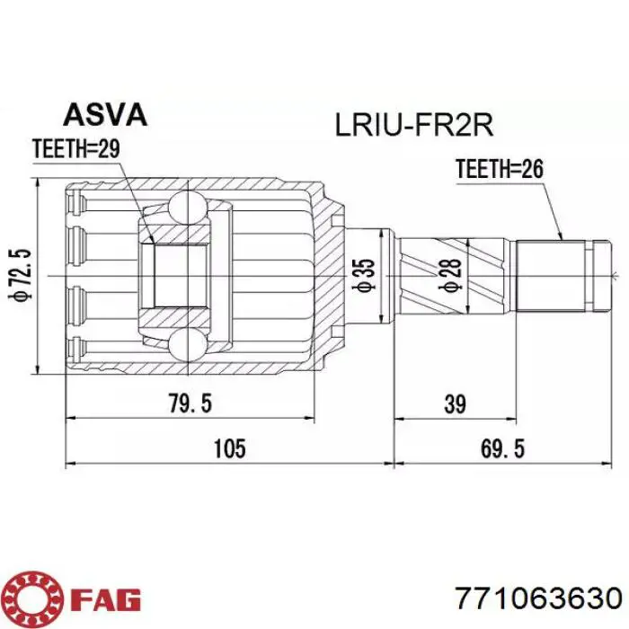 771063630 FAG Junta homocinética