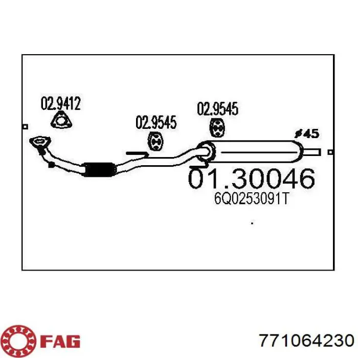 Junta homocinética exterior delantera FAG 771064230 precio, desde 45,36 EUR