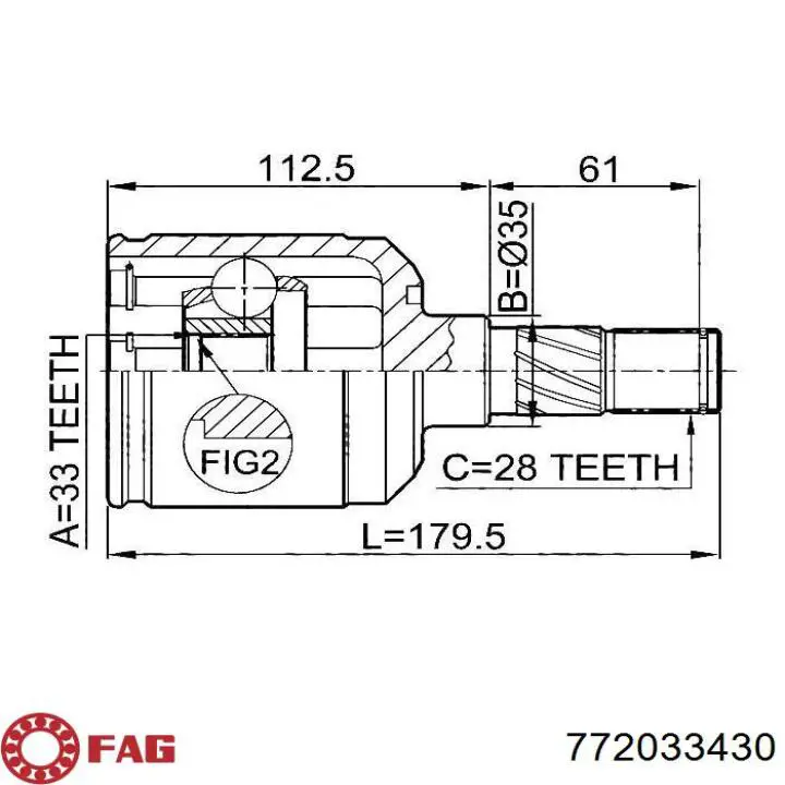 Fuelle transmisión delantero exterior FAG 772033430 precio, desde 5,40 EUR