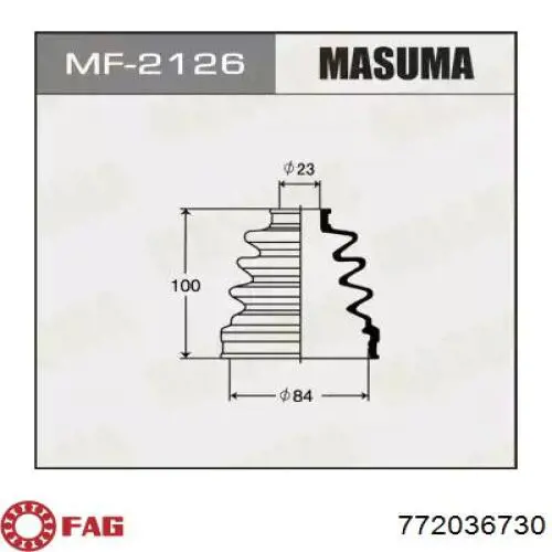772036730 FAG Fuelle palier delantero interior