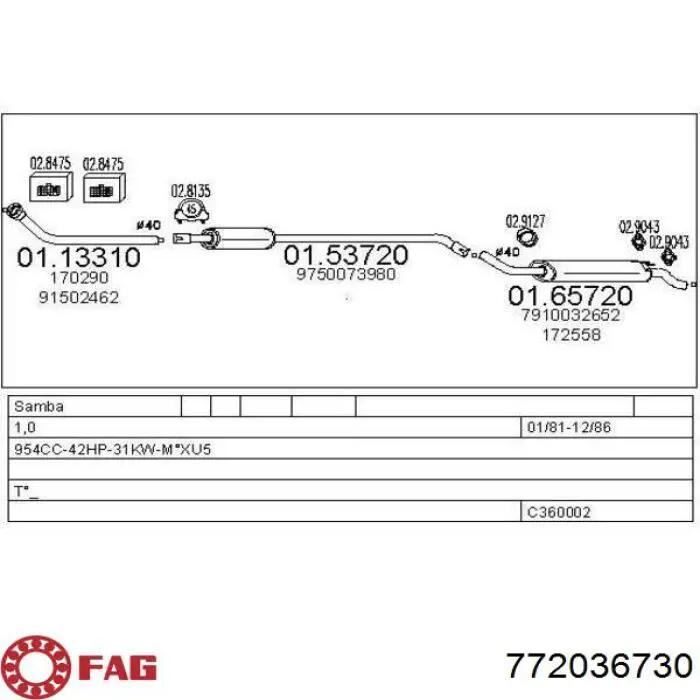 Fuelle transmisión delantero exterior FAG 772036730 precio, desde 10,00 EUR