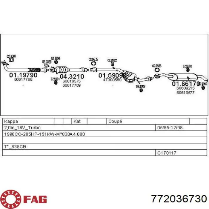 Comprar 772036730 FAG Fuelle de semieje delantero interior